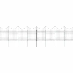 vidaXL Vijverhekken Set 8 pcs Groen 50 x 80 cm Staal