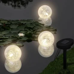 vidaXL Vijververlichting drijvende bollen LED