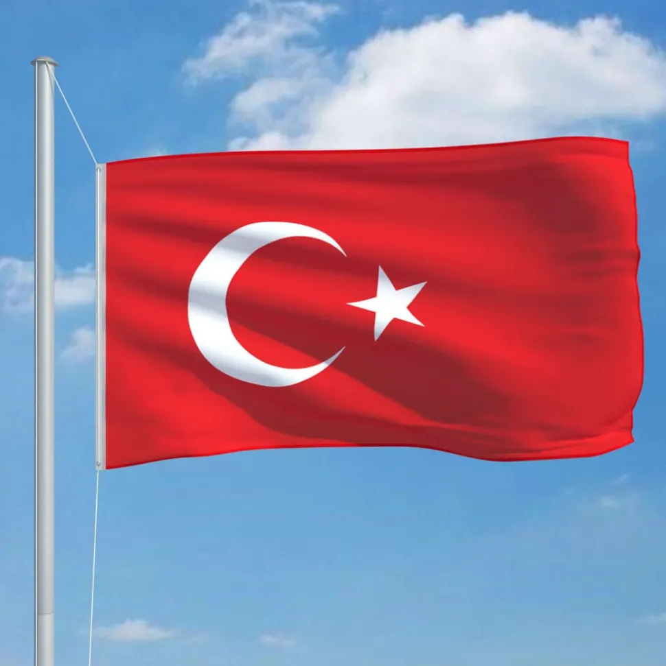 vidaXL Vlag Turkije 90x150 cm