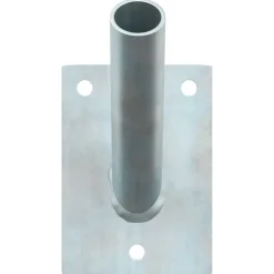 vidaXL Vlaggen Mast Houder Zilver 10,5 x 7,5 x 2,5 cm Staal