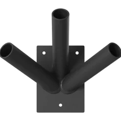 vidaXL Vlaggen Mast Houder Zwart 10,5 x 7,5 x 0,2 cm Staal