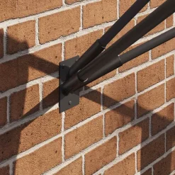 vidaXL Vlaggen Mast Houder Zwart 10,5 x 7,5 x 0,2 cm Staal
