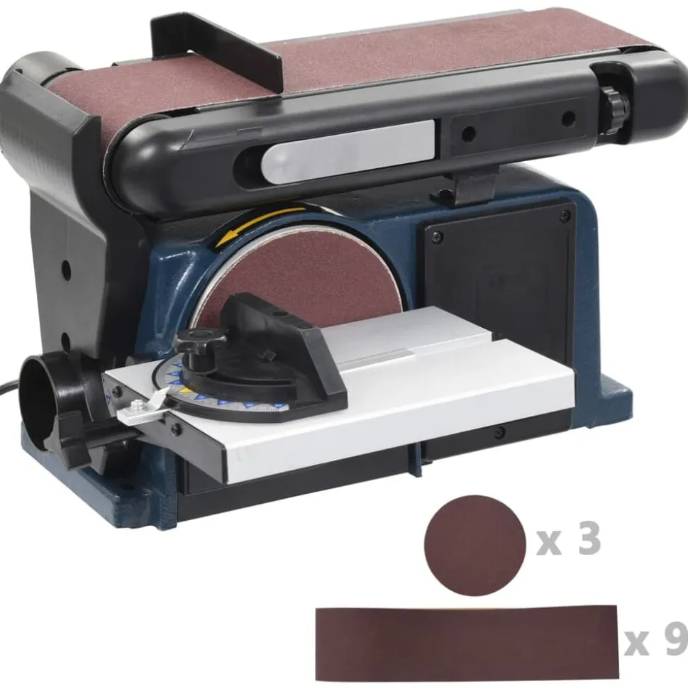 vidaXL Vlak- en bandschuurmachine elektrisch 370 W 150 mm
