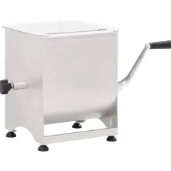 vidaXL Vleesmixer met bak roestvrij staal zilverkleurig