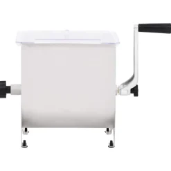 vidaXL Vleesmixer met deksel handmatig roestvrij staal zilverkleurig