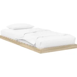 vidaXL Vloer bedframe Sonoma 75 x 190 cm Bewerkt hout