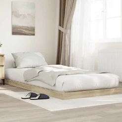 vidaXL Vloer bedframe Sonoma 75 x 190 cm Bewerkt hout