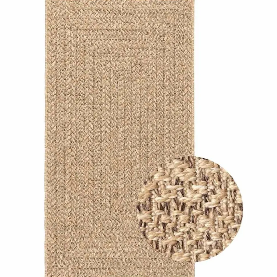 vidaXL Vloerkleed ZIZUR binnen en buiten 80x150 cm jute look