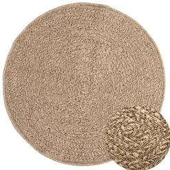 vidaXL Vloerkleed ZIZUR binnen en buiten 90 cm jute look
