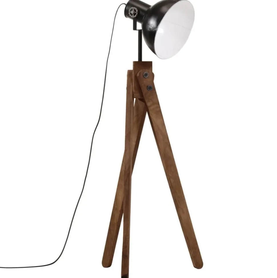 vidaXL Vloerlamp 25 W E27 45x45x120 cm zwart