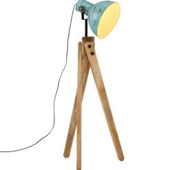 vidaXL Vloerlamp 25 W E27 45x45x120 cm verweerd blauw