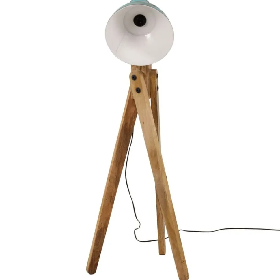 vidaXL Vloerlamp 25 W E27 45x45x120 cm verweerd blauw