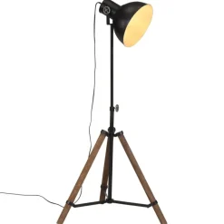 vidaXL Vloerlamp 25 W E27 75x75x90-150 cm zwart