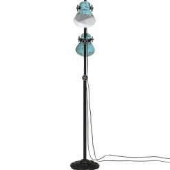 vidaXL Vloerlamp 25 W E27 25x25x90/140 cm verweerd blauw