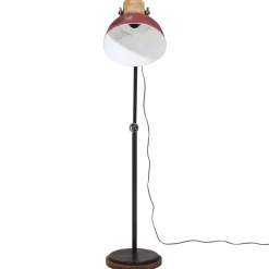 vidaXL Vloerlamp 25 W E27 30x30x100-150 cm verweerd rood