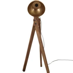 vidaXL Vloerlamp 25 W E27 45x45x120 cm antiek messingkleurig