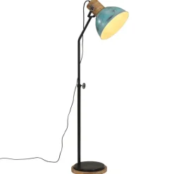 vidaXL Vloerlamp 25 W E27 30x30x100-150 cm verweerd blauw