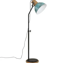 vidaXL Vloerlamp 25 W E27 30x30x100-150 cm verweerd blauw