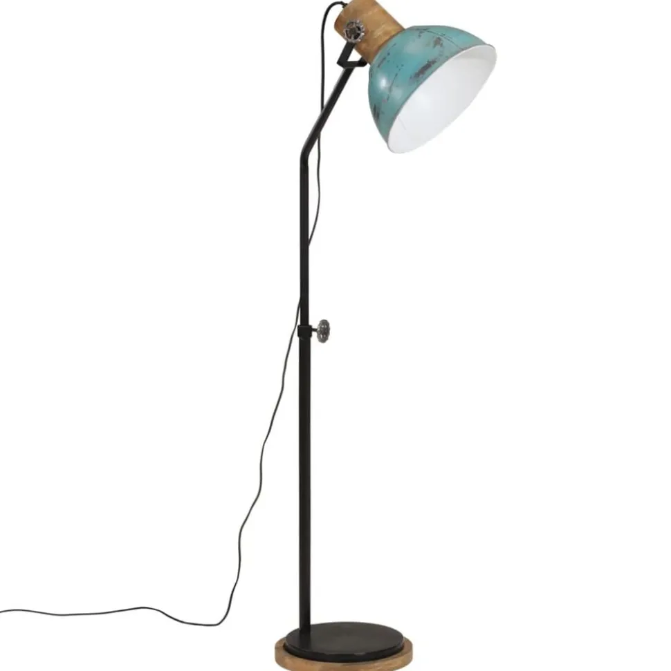 vidaXL Vloerlamp 25 W E27 30x30x100-150 cm verweerd blauw
