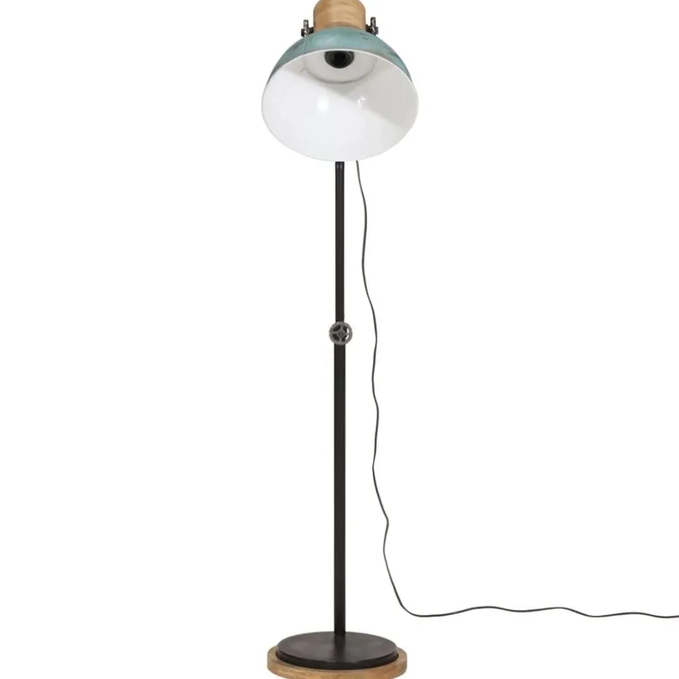 vidaXL Vloerlamp 25 W E27 30x30x100-150 cm verweerd blauw