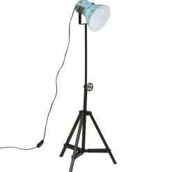 vidaXL Vloerlamp 25 W E27 35x35x65/95 cm verweerd blauw