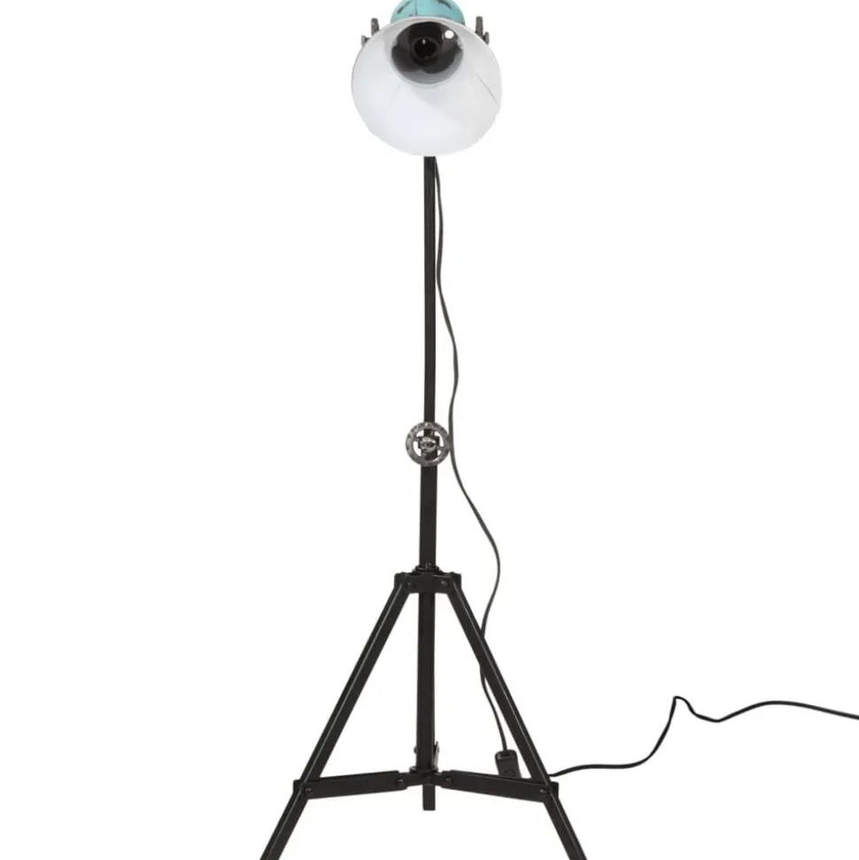 vidaXL Vloerlamp 25 W E27 35x35x65/95 cm verweerd blauw