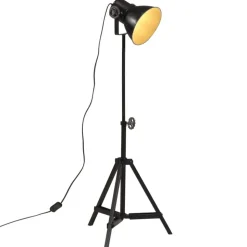 vidaXL Vloerlamp 25 W E27 35x35x65/95 cm zwart