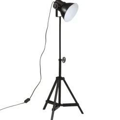 vidaXL Vloerlamp 25 W E27 35x35x65/95 cm zwart