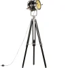 vidaXL Vloerlamp driepoot 171 cm massief mangohout zwart