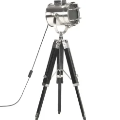 vidaXL Vloerlamp driepoot 69 cm massief mangohout zwart
