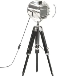 vidaXL Vloerlamp driepoot 69 cm massief mangohout zwart