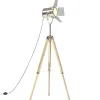 vidaXL Vloerlamp driepoot 140 cm massief mangohout