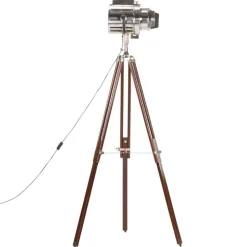 vidaXL Vloerlamp driepoot 180 cm massief mangohout