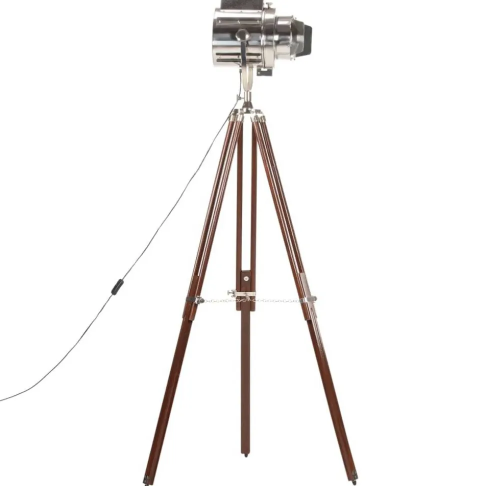 vidaXL Vloerlamp driepoot 180 cm massief mangohout