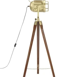 vidaXL Vloerlamp driepoot 97 cm massief mangohout