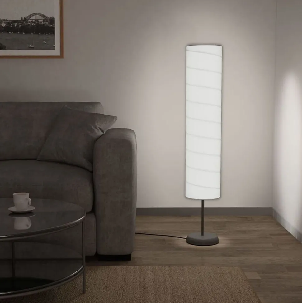 vidaXL Vloerlamp met standaard E27 121 cm wit
