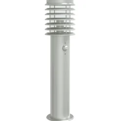 vidaXL Vloerlamp voor buiten met sensor 60 cm roestvrijstaal zilver