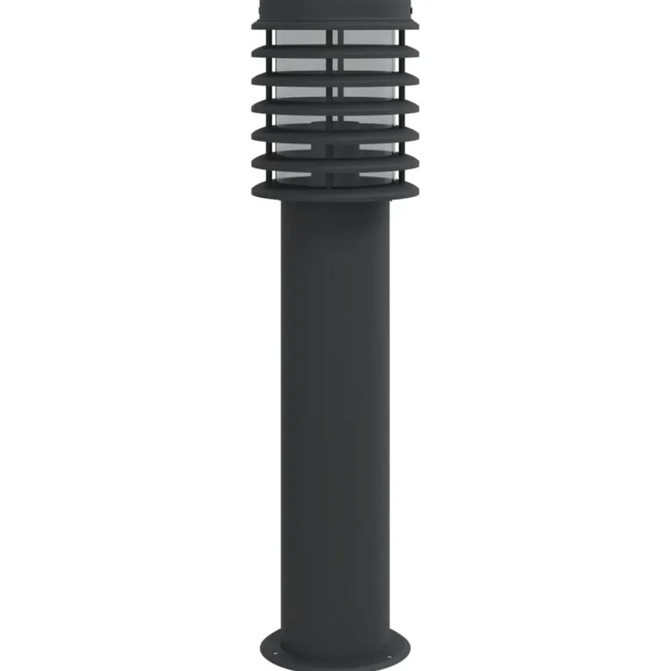 vidaXL Vloerlamp voor buiten 60 cm roestvrij staal zwart