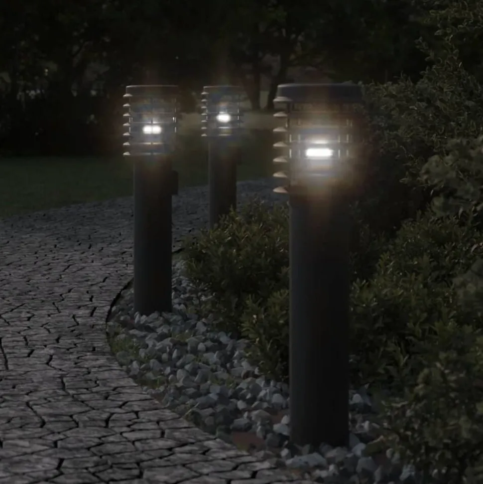 vidaXL Vloerlamp voor buiten 60 cm roestvrij staal zwart