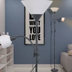 vidaXL Vloerlamp zwart