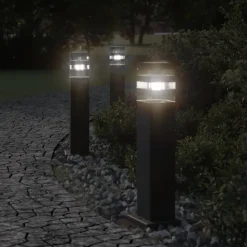 vidaXL Vloerlampen voor buiten 50 cm aluminium zwart