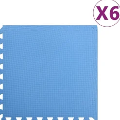 vidaXL Vloermatten 6 st 2,16 ㎡ EVA-schuim blauw