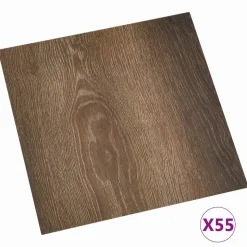 vidaXL Vloerplanken 55 pcs Bruin 5,11 m² PVC