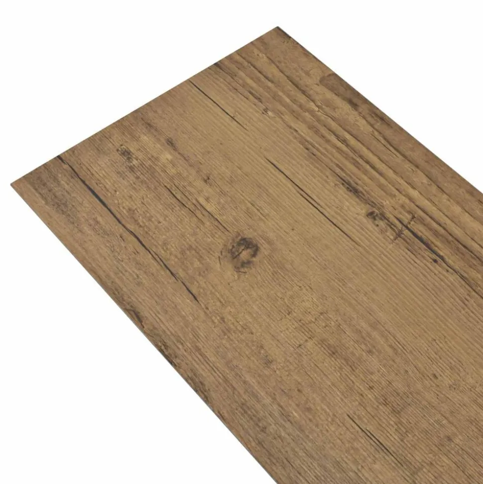 vidaXL Vloerplanken 18 pcs Walnoot Bruin 5,26 m² PVC