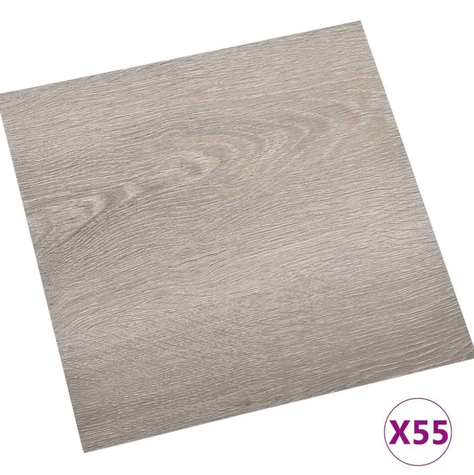 vidaXL Vloerplanken 55 pcs Taupe 5,11 m² PVC