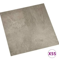 vidaXL Vloerplanken 55 pcs Grijs 5,11 m² PVC