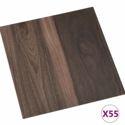 vidaXL Vloerplanken 55 pcs Donkerbruin 5,11 m² PVC