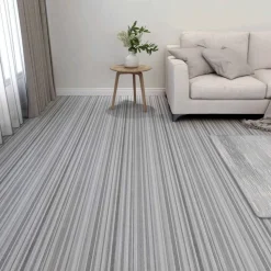 vidaXL Vloerplanken 55 pcs Lichtgrijs 5,11 m² PVC