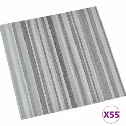 vidaXL Vloerplanken 55 pcs Lichtgrijs 5,11 m² PVC