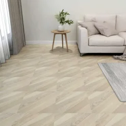 vidaXL Vloerplanken 55 pcs Beige 5,11 m² PVC